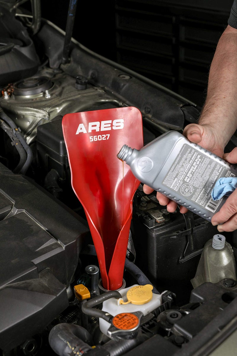 ARES 56027 - Universal Flexible Oil Funnel - Spill-Free Oil Filling - Easy to Use 1-Person Design - Fits Multiple Applications - Image 5